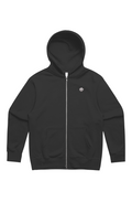 Heavy Zip Hood Silver & Black
