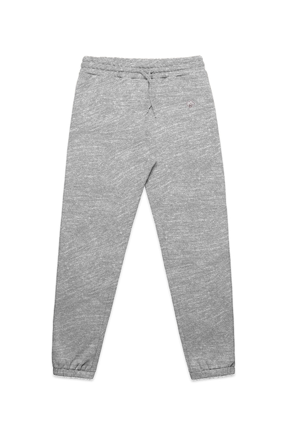 MENS STENCIL TRACK PANTS Silver & Black