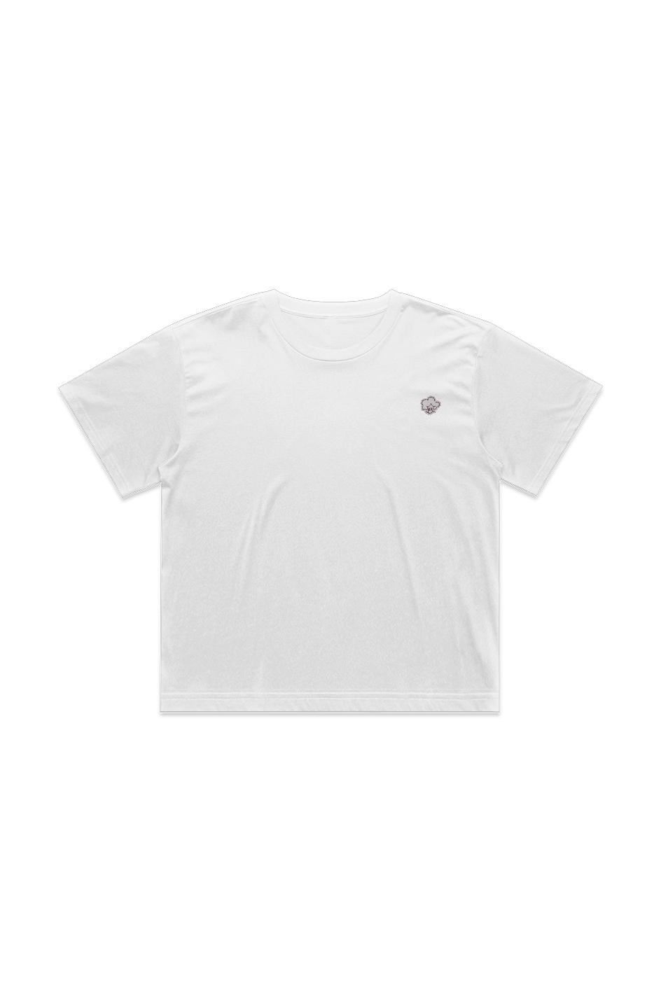 Wo's Crop Tee Silver & Black