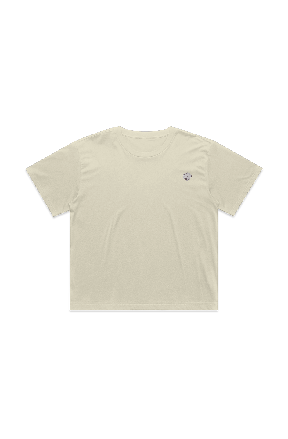 Wo's Crop Tee Silver & Black