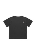 Wo's Crop Tee Silver & Black