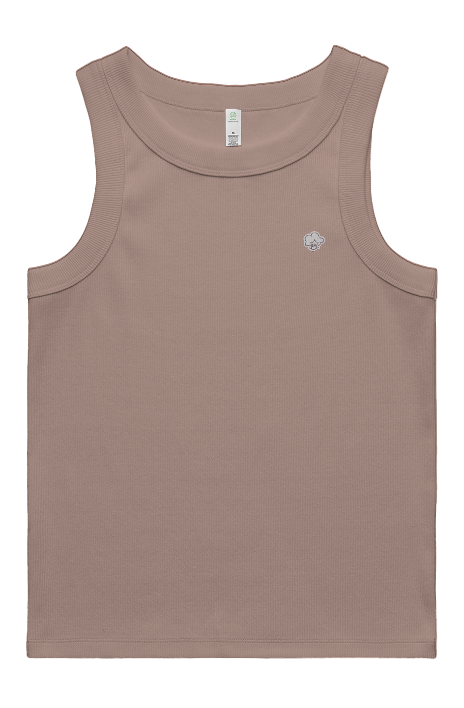 Wo's Organic Rib Tank Silver & Black