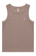 Wo's Organic Rib Tank Silver & Black