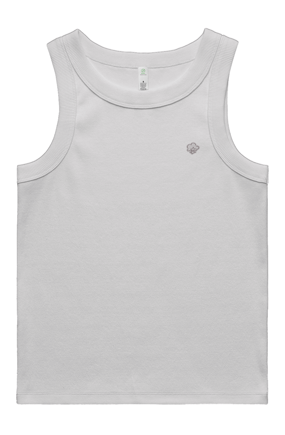 Wo's Organic Rib Tank Silver & Black