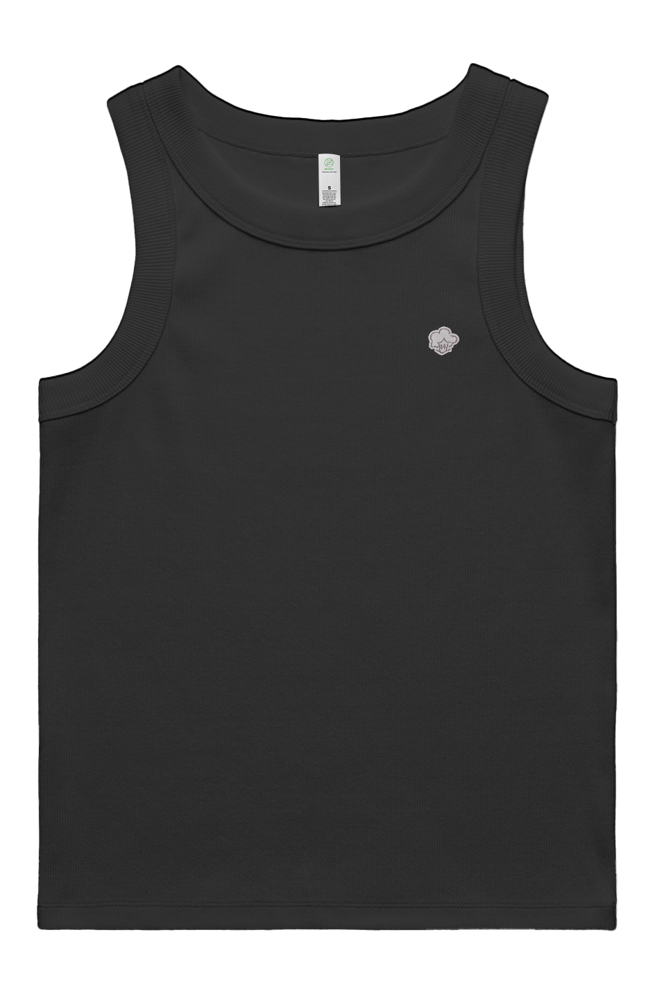 Wo's Organic Rib Tank Silver & Black