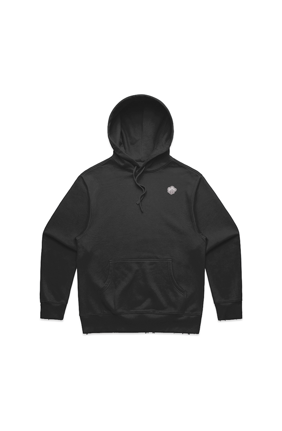 MENS HEAVY HOOD- Silver & Black