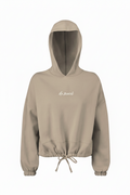 Ladies' Cropped Oversize Hooded Sweatshirt
