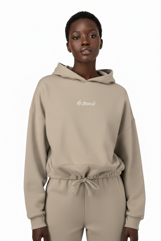 Cropped Oversize Hooded Sweatshirt