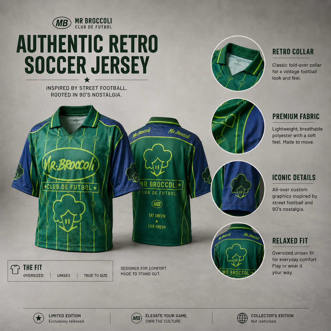 Retro Futbol Jersey,  Collector's Edition