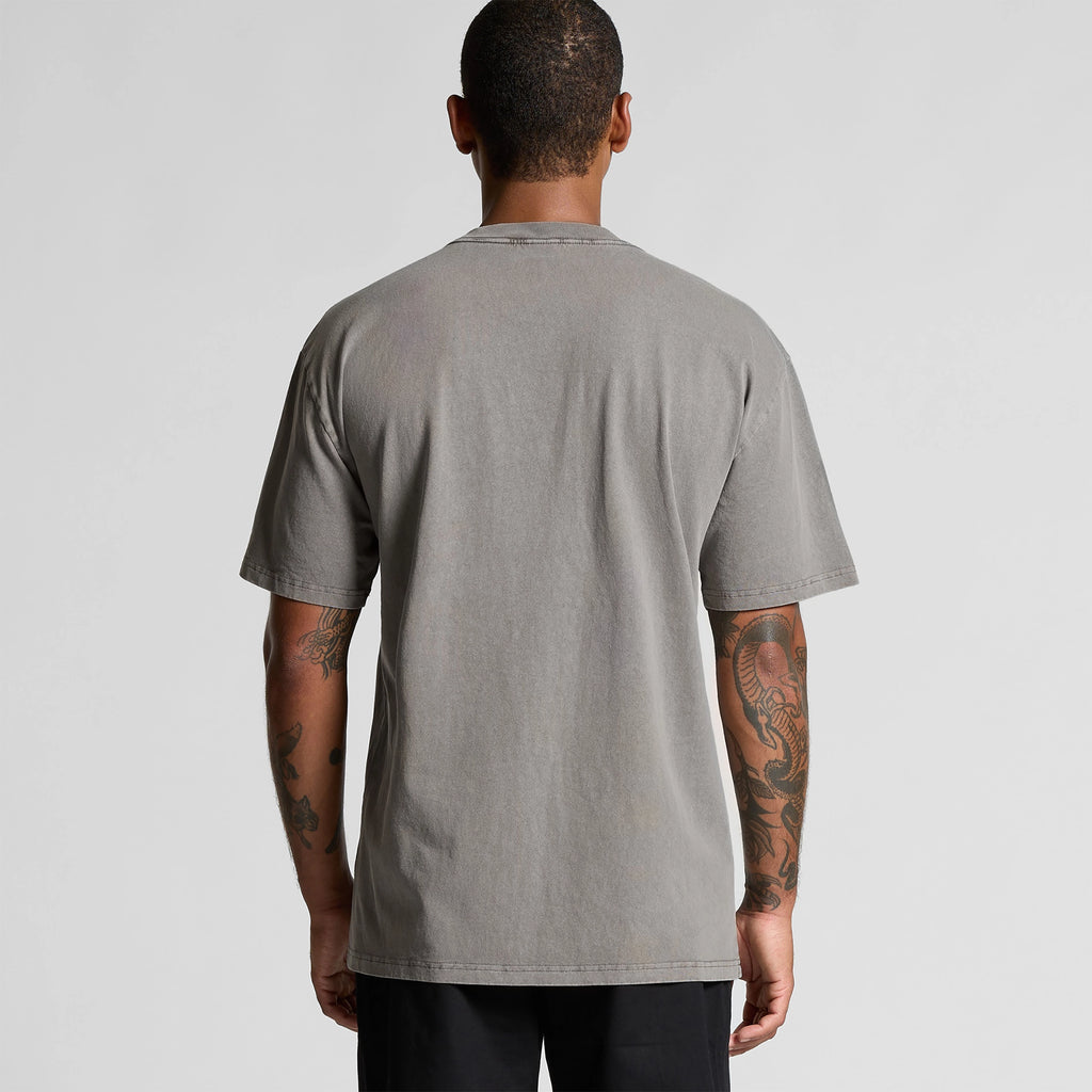 HEAVY FADED TEE Silver & Black