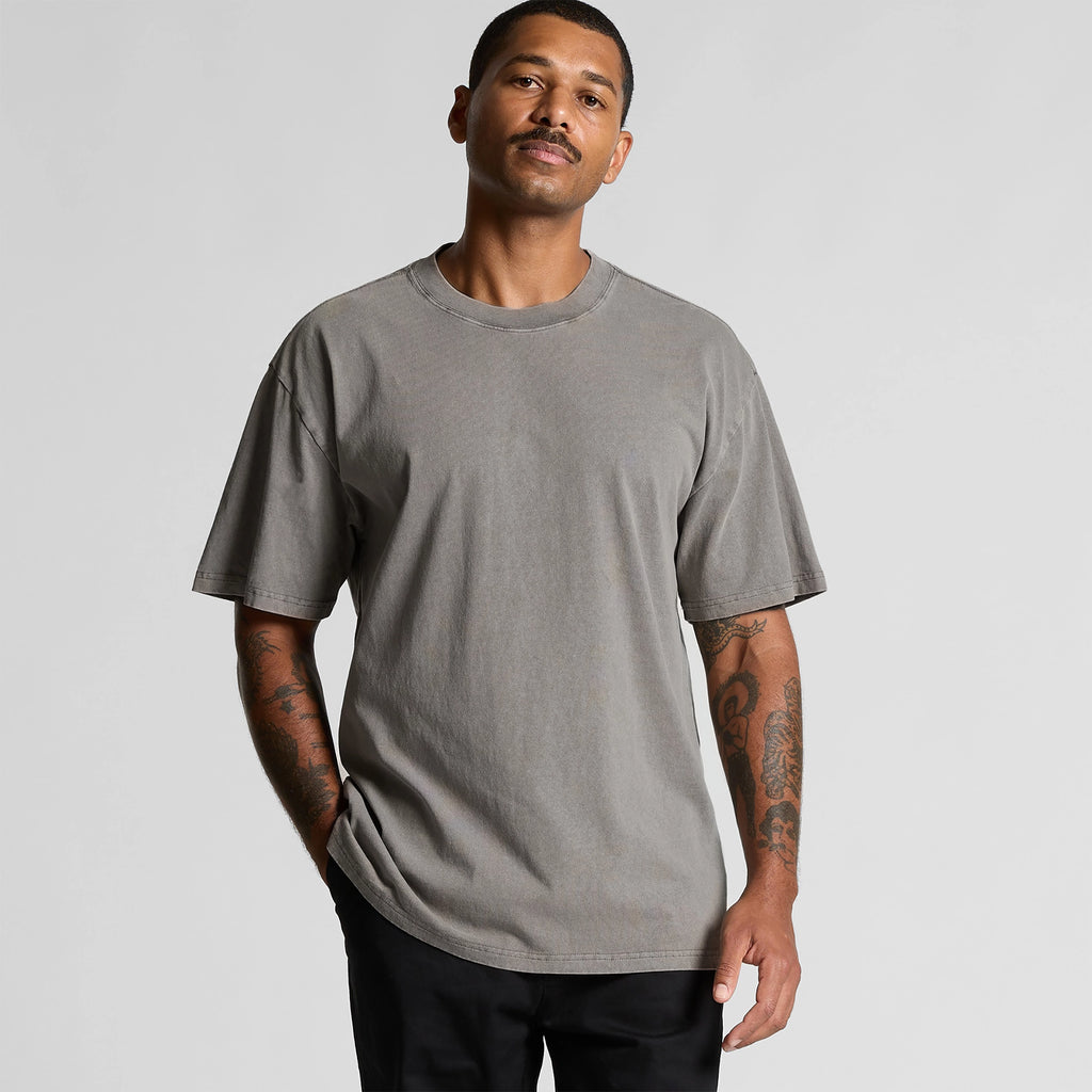 HEAVY FADED TEE Silver & Black