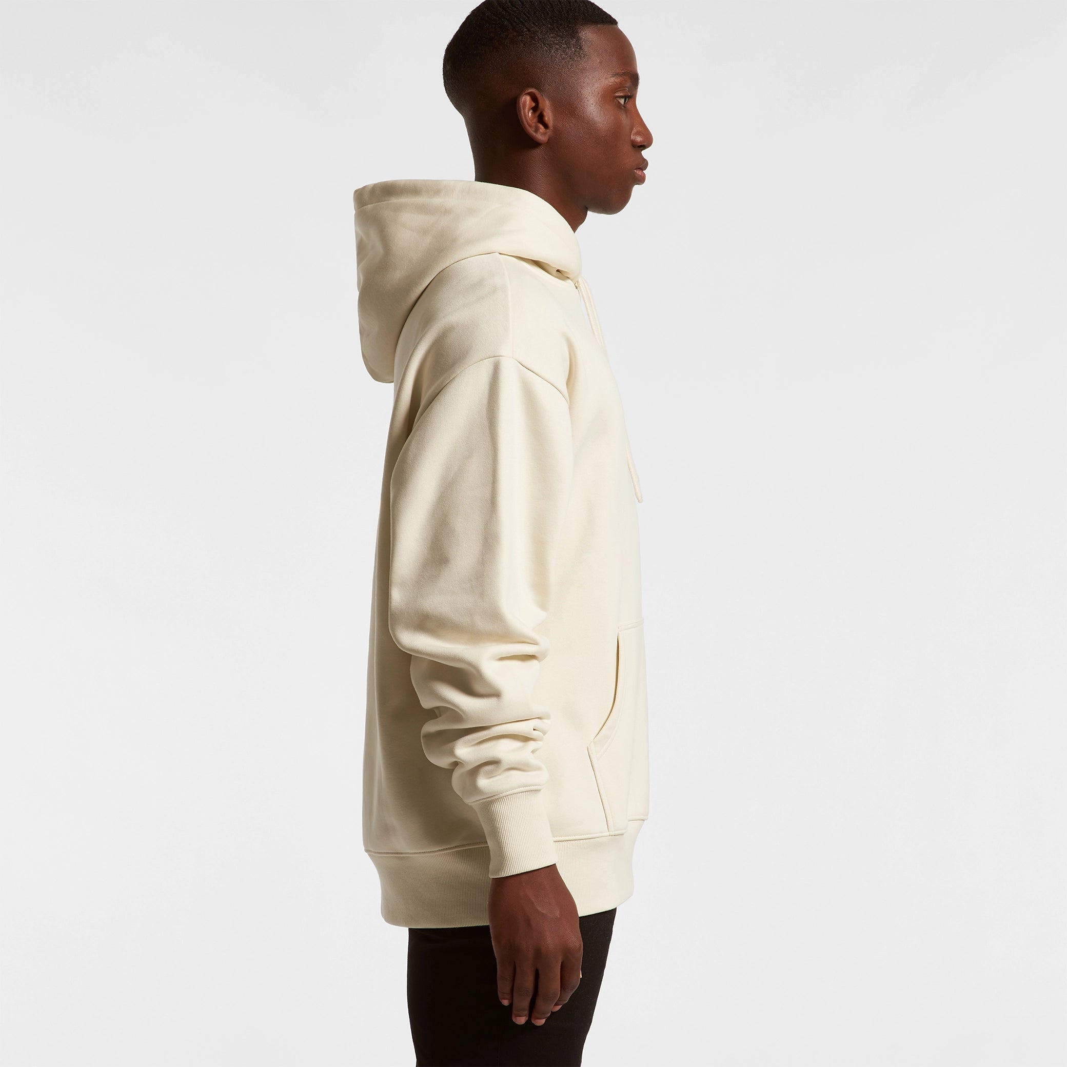 MENS HEAVY HOOD- Silver & Black